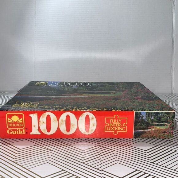 Vintage Golden Guild Cypress Gardens Jigsaw Puzzle 1000 Piece Colorful New - Picture 3 of 5